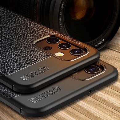 Защитный чехол Deexe Leather Cover для Samsung Galaxy A32 (А325) - Black