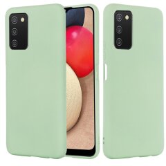 Защитный чехол Deexe Silicone Case для Samsung Galaxy A03s (A037) - Green
