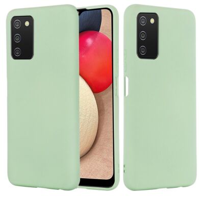 Защитный чехол Deexe Silicone Case для Samsung Galaxy A03s (A037) - Green