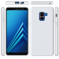 Защитный чехол Deexe Silicone Case для Samsung Galaxy A8+ (A730) - White