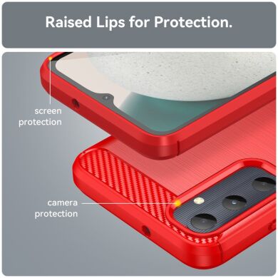 Защитный чехол UniCase Carbon для Samsung Galaxy A05s (A057) - Red