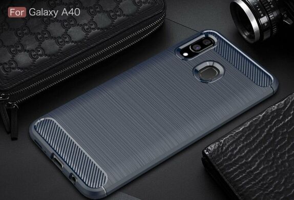 Защитный чехол UniCase Carbon для Samsung Galaxy A40 (А405) - Dark Blue