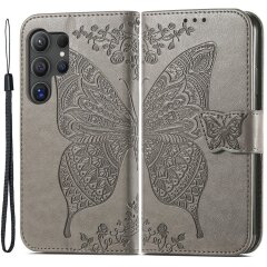 Чехол UniCase Butterfly Pattern для Samsung Galaxy S24 Ultra - Grey