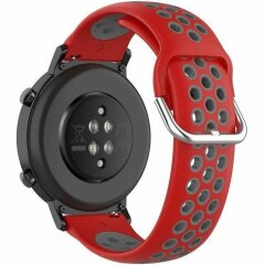 Ремешок Deexe Dual Color для часов с шириной крепления 20мм - Red / Grey