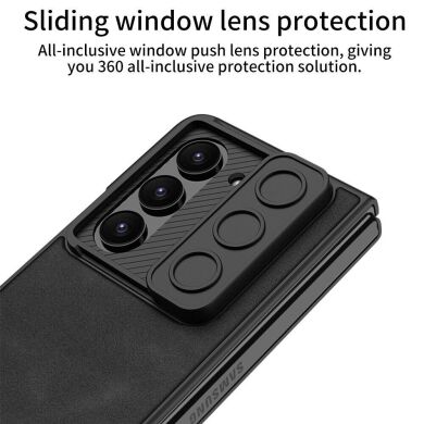 Защитный чехол GKK Leather Shell для Samsung Galaxy Fold 5 - Midnight Green