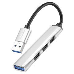 USB HUB Hoco HB26 4 in 1 Adapter USB to USB3.0 + 3USB2.0 - Silver