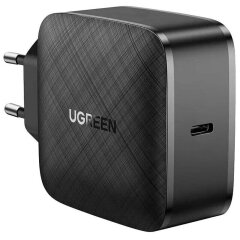 Сетевое зарядное устройство UGREEN CD217 GaN PD QC4.0 65W (3A) - Black