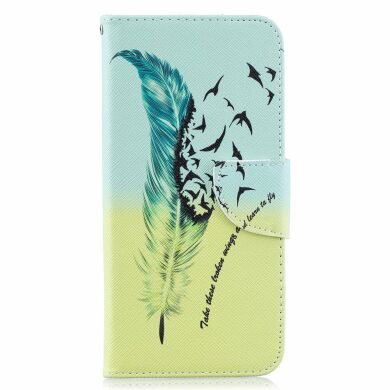 Чохол-книжка Deexe Color Wallet для Samsung Galaxy A50 (A505) / A30s (A307) / A50s (A507) - Feather Pattern