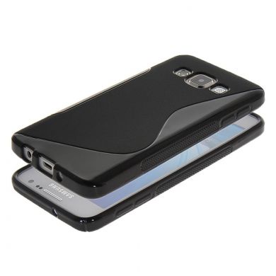 Силиконовая накладка Deexe S Line для Samsung Galaxy A3 (A300) - Black