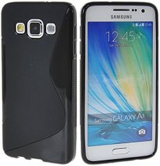 Силиконовая накладка Deexe S Line для Samsung Galaxy A3 (A300) - Black