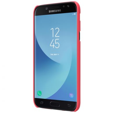 Пластиковый чехол NILLKIN Frosted Shield для Samsung Galaxy J7 2017 (J730) + пленка - Red