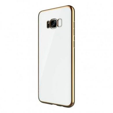 Cиликоновый (TPU) чехол Deexe Glossy Border для Samsung Galaxy S8 Plus (G955) - Gold