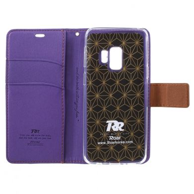 Чехол-книжка ROAR KOREA Cloth Texture для Samsung Galaxy S9 (G960) - Purple