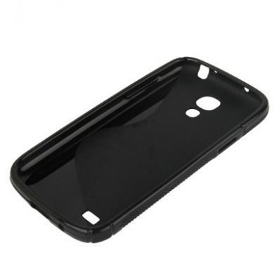 Силиконовая накладка Deexe S Line для Samsung Galaxy S4 mini (i9190/9192) - Black