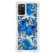 Силиконовая (TPU) накладка Deexe Fashion Glitter для Samsung Galaxy A03s (A037) - Blue Butterfly. Фото 2 из 7