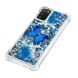 Силиконовая (TPU) накладка Deexe Fashion Glitter для Samsung Galaxy A03s (A037) - Blue Butterfly. Фото 4 из 7
