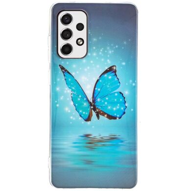 Силиконовый (TPU) чехол Deexe LumiCase для Samsung Galaxy A33 (A336) - Blue Butterfly