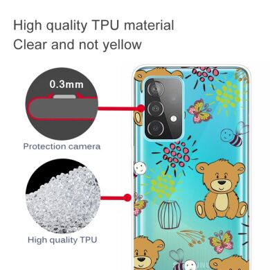 Силиконовый (TPU) чехол Deexe Pretty Glossy для Samsung Galaxy A33 - Panda with Bamboo