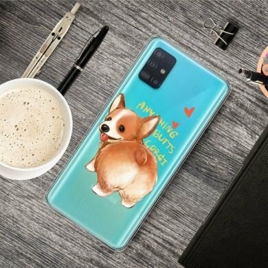 Силиконовый (TPU) чехол Deexe Pretty Glossy для Samsung Galaxy A51 (А515) - Dog