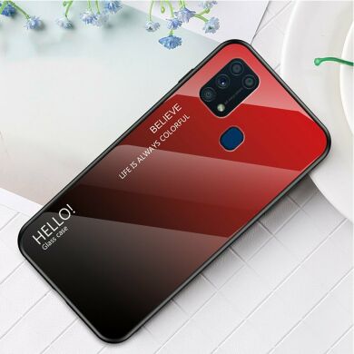 Защитный чехол Deexe Gradient Color для Samsung Galaxy M31 (M315) - Red / Black