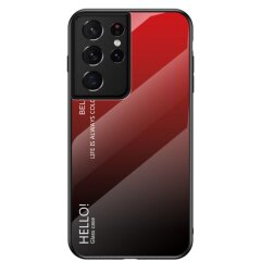 Захисний чохол Deexe Gradient Color для Samsung Galaxy S21 Ultra - Red / Black