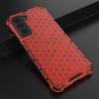 Защитный чехол Deexe Honeycomb Series для Samsung Galaxy S21 FE (G990) - Red