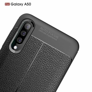 Защитный чехол Deexe Leather Cover для Samsung Galaxy A50 (A505) / A30s (A307) / A50s (A507) - Black