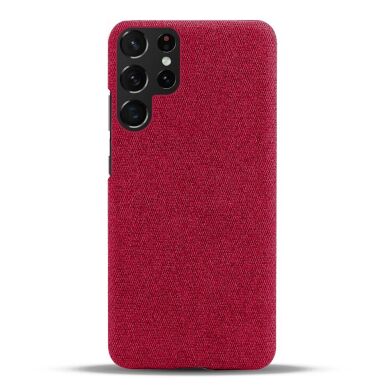 Защитный чехол KSQ Cloth Style для Galaxy S22 Ultra - Red