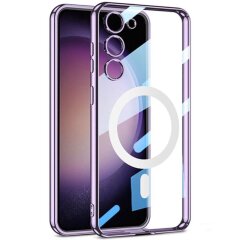 Защитный чехол GKK Space Frame MagSafe для Samsung Galaxy S24 Plus - Purple