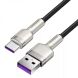 Кабель Baseus Cafule Metal USB to Type-C (66W, 0.25m) CAKF000001 - Black. Фото 1 из 18