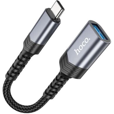 Перехідник Hoco UA24 Type-C to USB 3.0 - Metal Gray