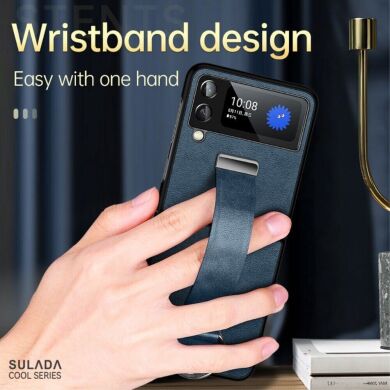 Защитный чехол SULADA Fashion Series для Samsung Galaxy Flip 4 - Midnight Green