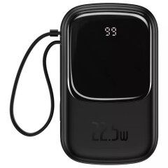 Внешний аккумулятор Baseus Q pow Digital Display 22.5W (20000mAh) + кабель Type-C (PPQD-I01) - Black