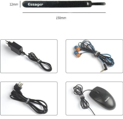 Органайзер для кабеля ESSAGER Cable Organizer (EXD-KBB01) - Black