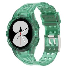 Ремінець Deexe Solid Color для Samsung Galaxy Watch 4 / 5 (40mm) - Transparent Green