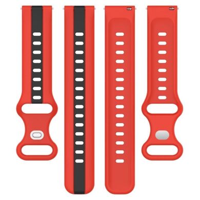 Ремешок Deexe Sport Strap для часов с шириной крепления 20мм - Red / Black