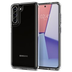 Захисний чохол Spigen (SGP) Ultra Hybrid для Samsung Galaxy S21 FE (G990) - Crystal Clear