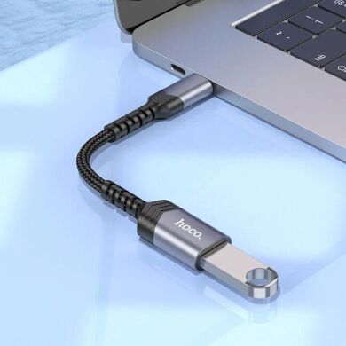 Переходник Hoco UA24 Type-C to USB 3.0 - Metal Gray