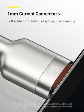 Кабель Baseus Cafule Metal USB to Type-C (66W, 0.25m) CAKF000001 - Black