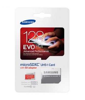 Карта памяти MicroSD Samsung 128GB 10 class EVO PLUS + адаптер (MB-MC128DA/RU)