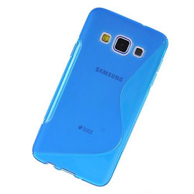 Силиконовая накладка Deexe S Line для Samsung Galaxy A3 (A300) - Blue