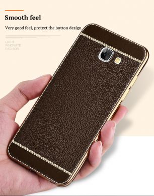 Силиконовый чехол Deexe Leather Skin для Samsung Galaxy A5 2017 (A520) - Magenta