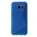 Силиконовая накладка Deexe S Line для Samsung Galaxy S7 edge (G935) - Blue. Фото 2 из 5