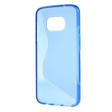 Силиконовая накладка Deexe S Line для Samsung Galaxy S7 (G930) - Blue