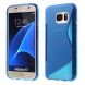 Силиконовая накладка Deexe S Line для Samsung Galaxy S7 (G930) - Blue. Фото 1 из 5