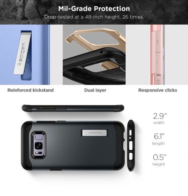 Защитный чехол Spigen SGP Slim Armor для Samsung Galaxy S8 (G950) - Black