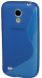 Силиконовая накладка Deexe S Line для Samsung Galaxy S4 mini (i9190/9192) - Blue. Фото 1 из 5