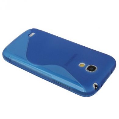 Силиконовая накладка Deexe S Line для Samsung Galaxy S4 mini (i9190/9192) - Blue