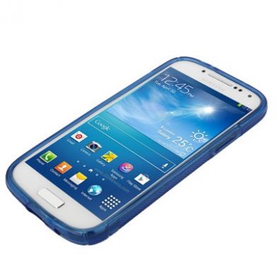 Силиконовая накладка Deexe S Line для Samsung Galaxy S4 mini (i9190/9192) - Blue