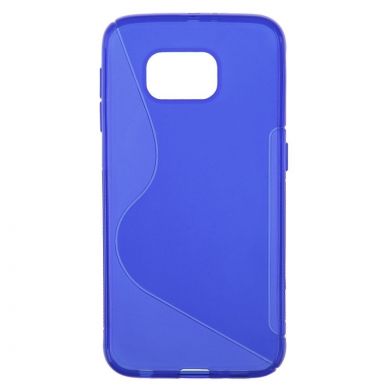 Силиконовая накладка Deexe S Line для Samsung Galaxy S6 (G920) - Blue